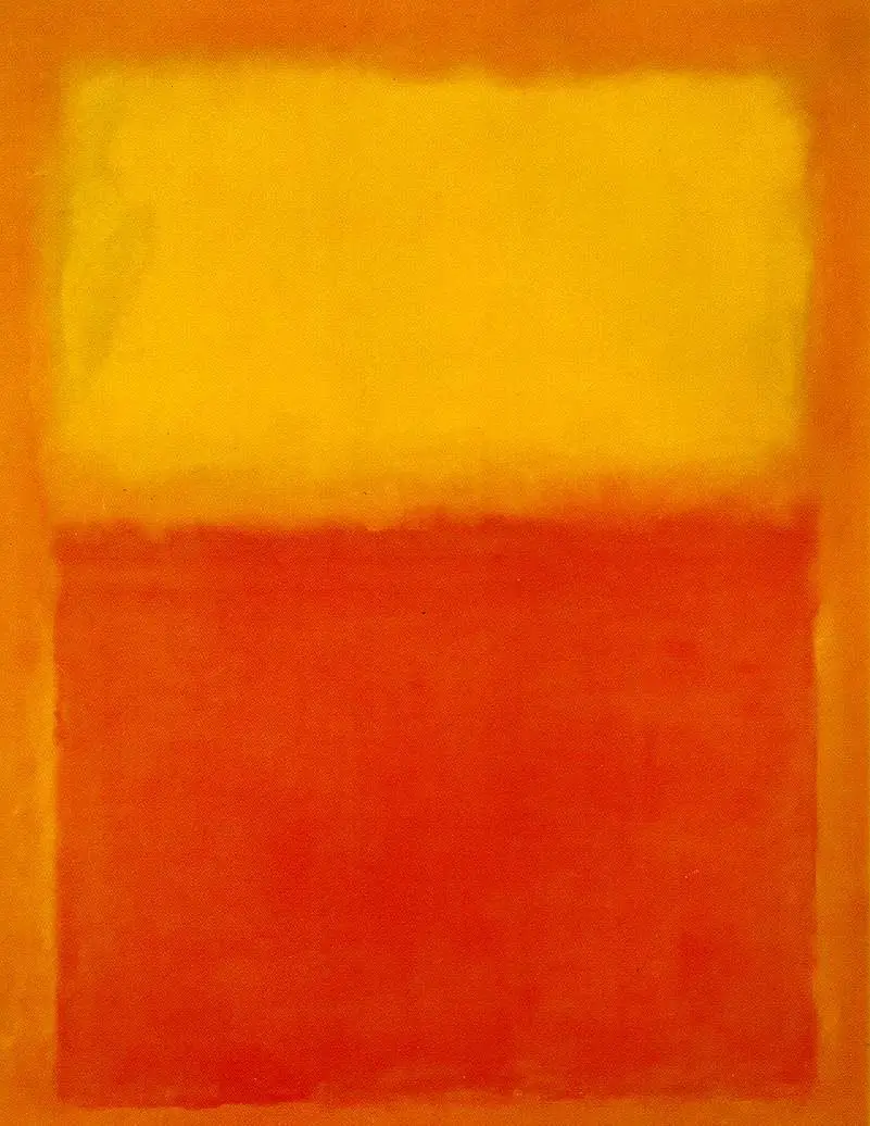 Orange and Yellow in Detail Mark Rothko