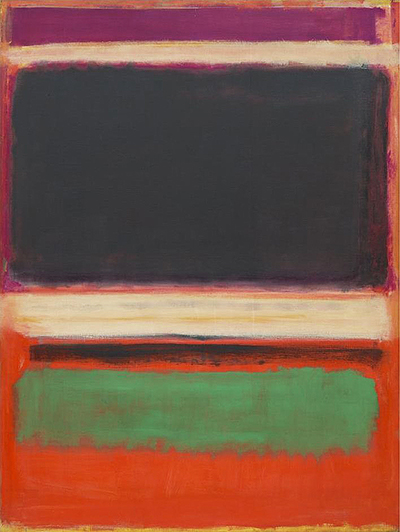 No.3/No.13 (Magenta, Black, Green on Orange) by Mark Rothko